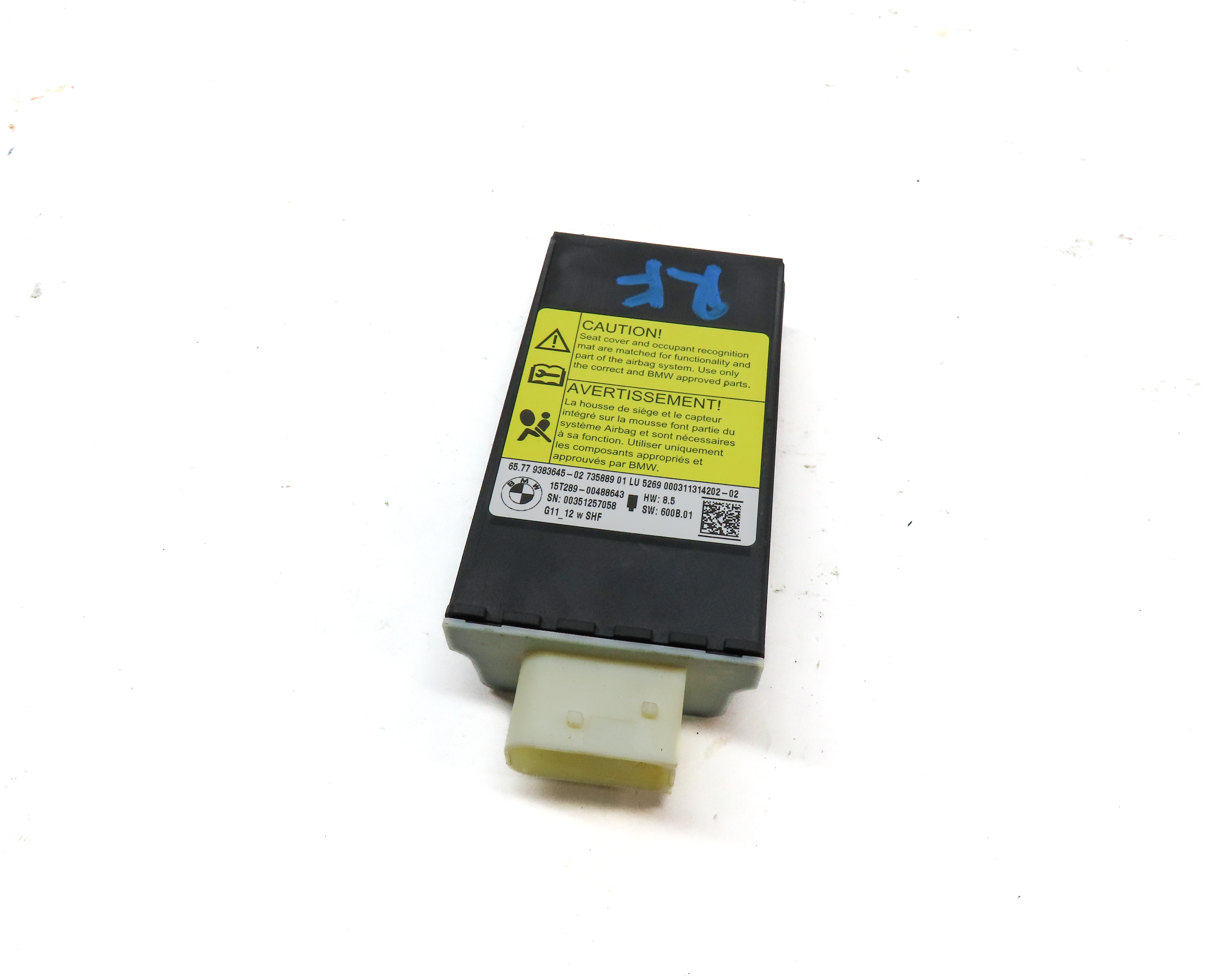 2016 BMW 750i (G11) FRONT LEFT DRIVER SEAT OCCUPANCY CONTROL MODULE SENSOR — exact item pictured